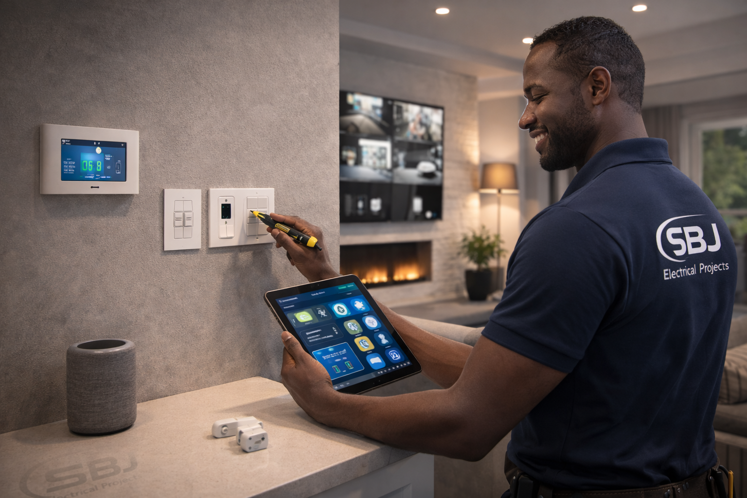 SBJ Electrical Projects - Smart home automation system installation in Durban and KwaZulu-Natal including smart lighting, WiFi switches and geyser timers by SBJ Electrical Projects