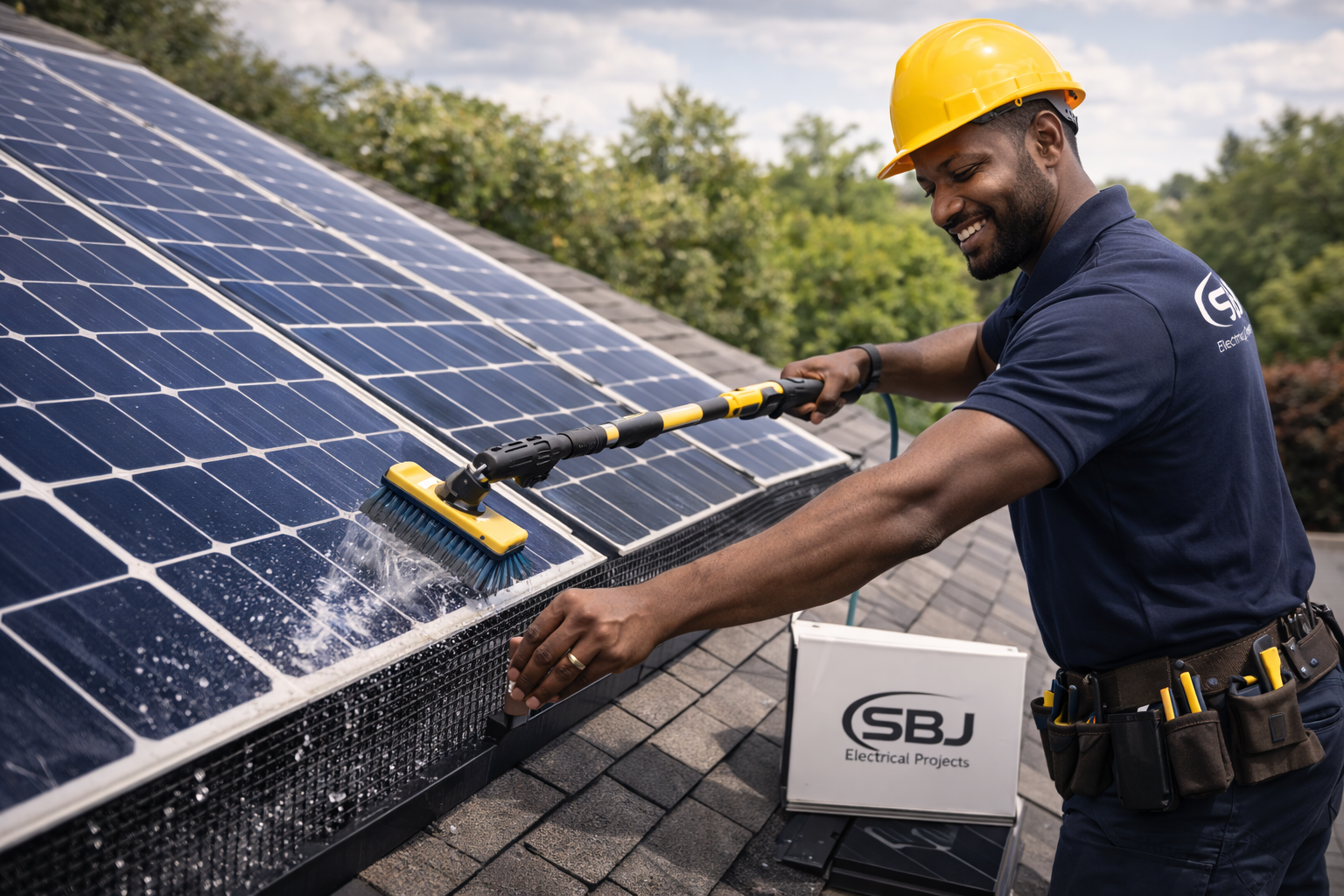 SBJ Electrical Projects - Solar panel cleaning and bird proofing services in Durban and KwaZulu-Natal by SBJ Electrical Projects to improve system performance and efficiency